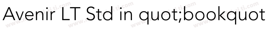 Avenir LT Std in quot;bookquot; weight字体转换